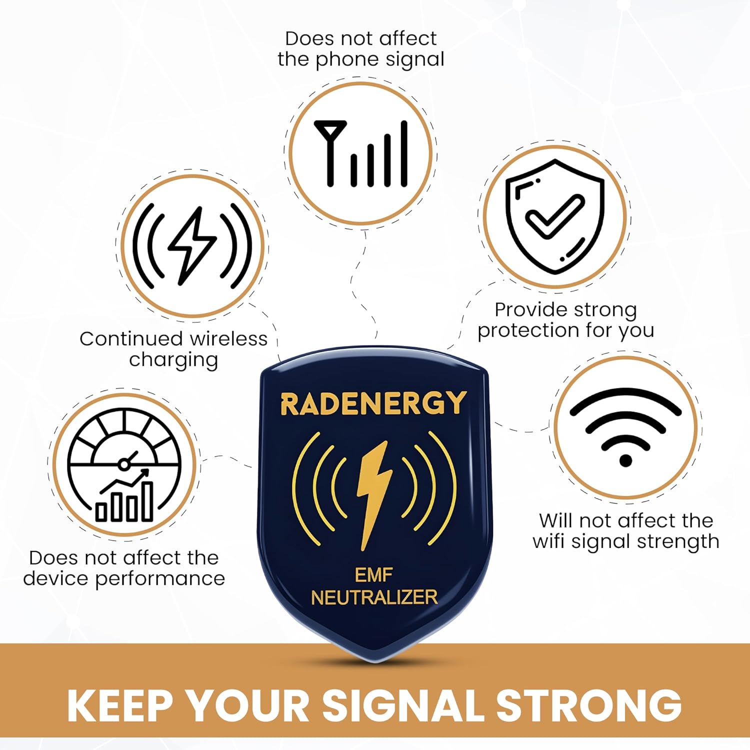 EMF Neutralizer Stickers, EMF Blocker Stickers, Shield Protection for Phones, Tablets, Laptops, and WiFi Devices, Shield Neutralizers for Home and Office Protection (6)
