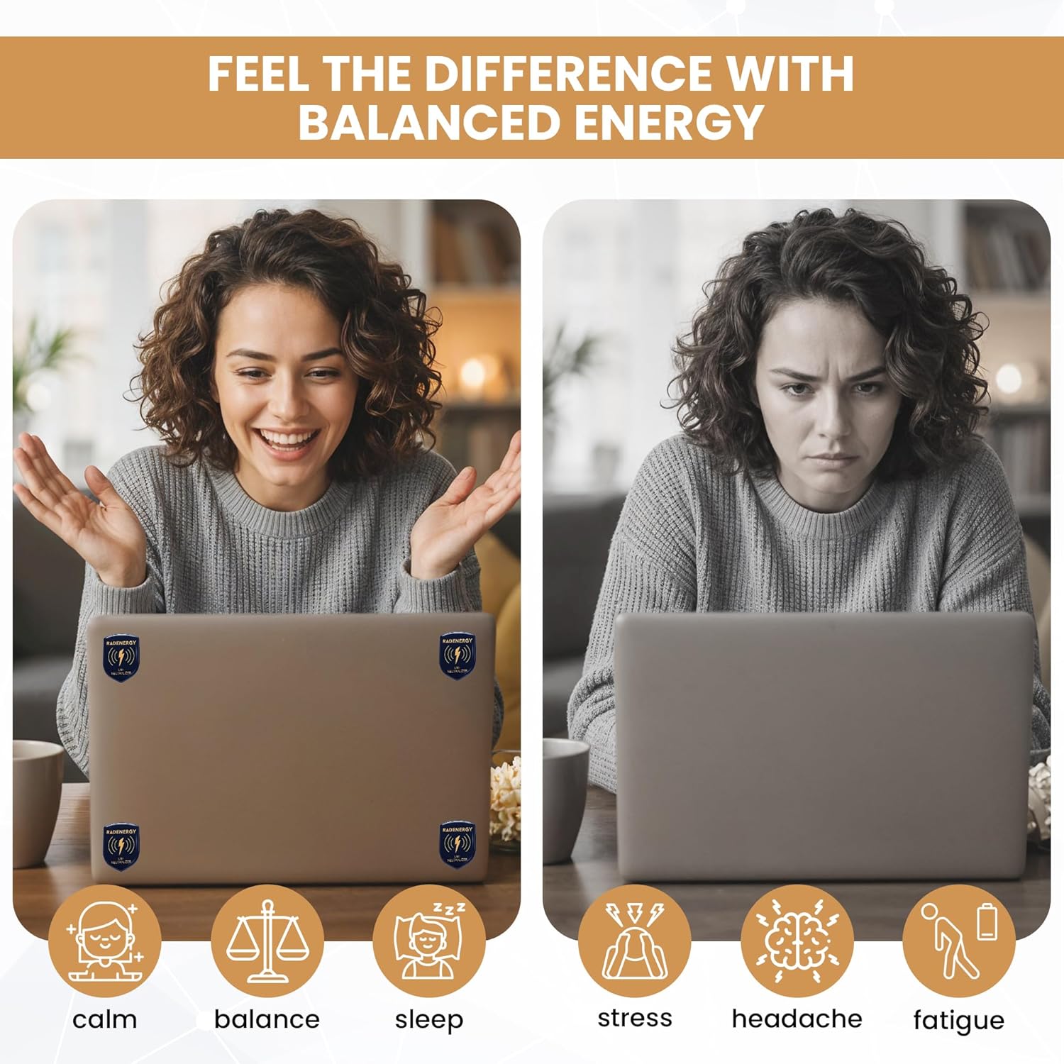 EMF Neutralizer Stickers, EMF Blocker Stickers, Shield Protection for Phones, Tablets, Laptops, and WiFi Devices, Shield Neutralizers for Home and Office Protection (6)