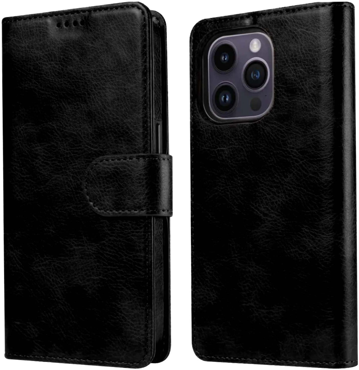 EMF Protection Anti Radiation i-Phone Leather Flip Folio Case for i-Phone, Genuine Leather Wallet Case/Cover with Card Holder & Stand Function