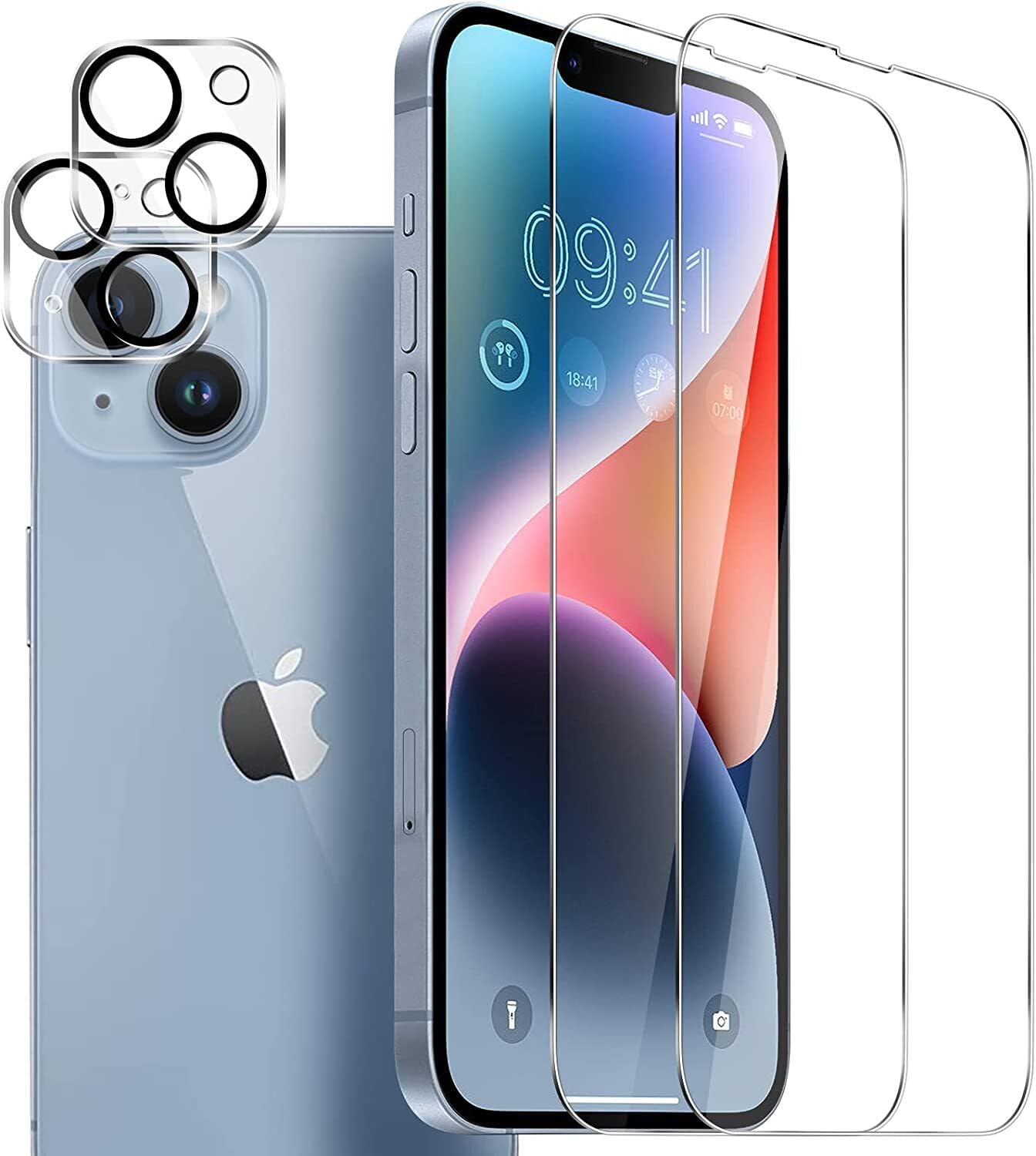 Premium Matte Screen Protectors With Camera Lens Protection For iPhones | 9H Hardness, Ultra Resistant, Bubble Free, Tempered Glass - 2 Pack