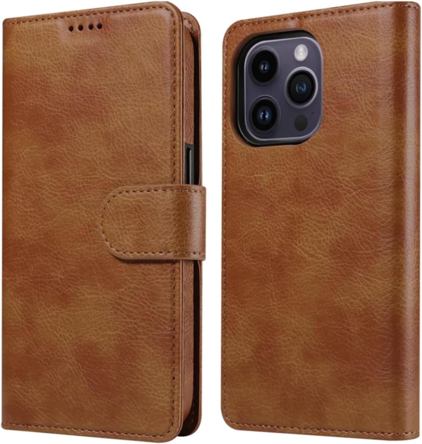 EMF Protection Anti Radiation i-Phone Leather Flip Folio Case for i-Phone, Genuine Leather Wallet Case/Cover with Card Holder & Stand Function