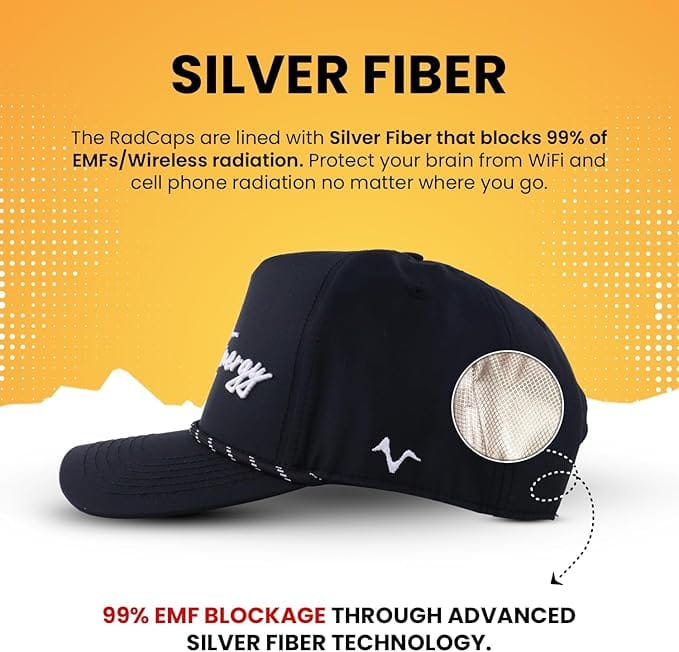 Rad Energy EMF Blocking Hat – Unisex Faraday Hat with Anti Radiation Blocking Liner That Blocks Over 99% RF Radiation - Shielding Efficiency Cap Protect Against EMP, RF, 5G, 4G & Wireless Signals