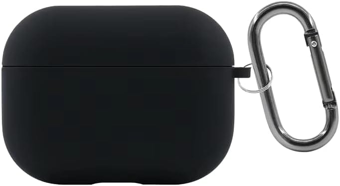 Shungite Silicone AirPods Case Cover with Keychain | Soft Protective Skin for Apple AirPods 2nd, 3rd, 4th Gen & Pro | Shockproof, Dustproof, Front LED Visible