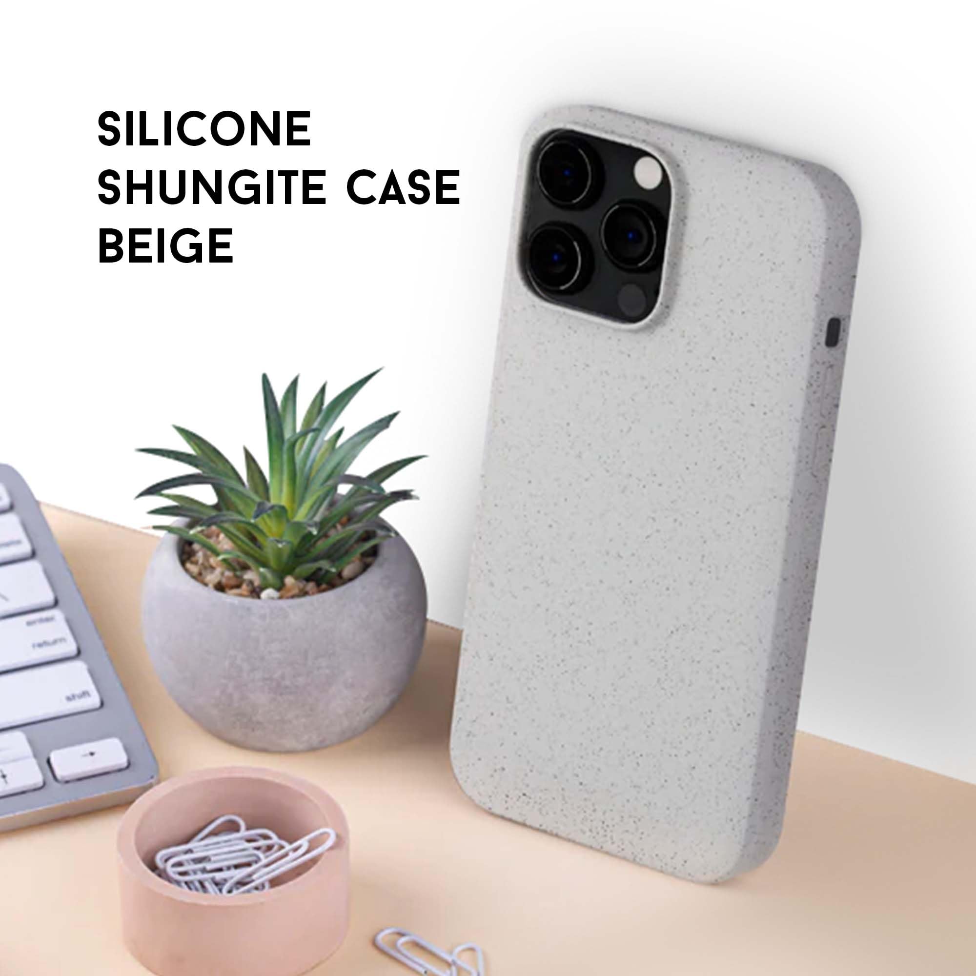 Beige Liquid Silicone Shungite Case