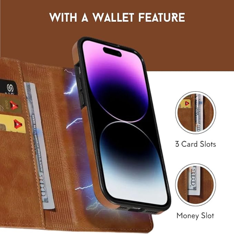 Brown Leather Radiation Proof Wallet Case