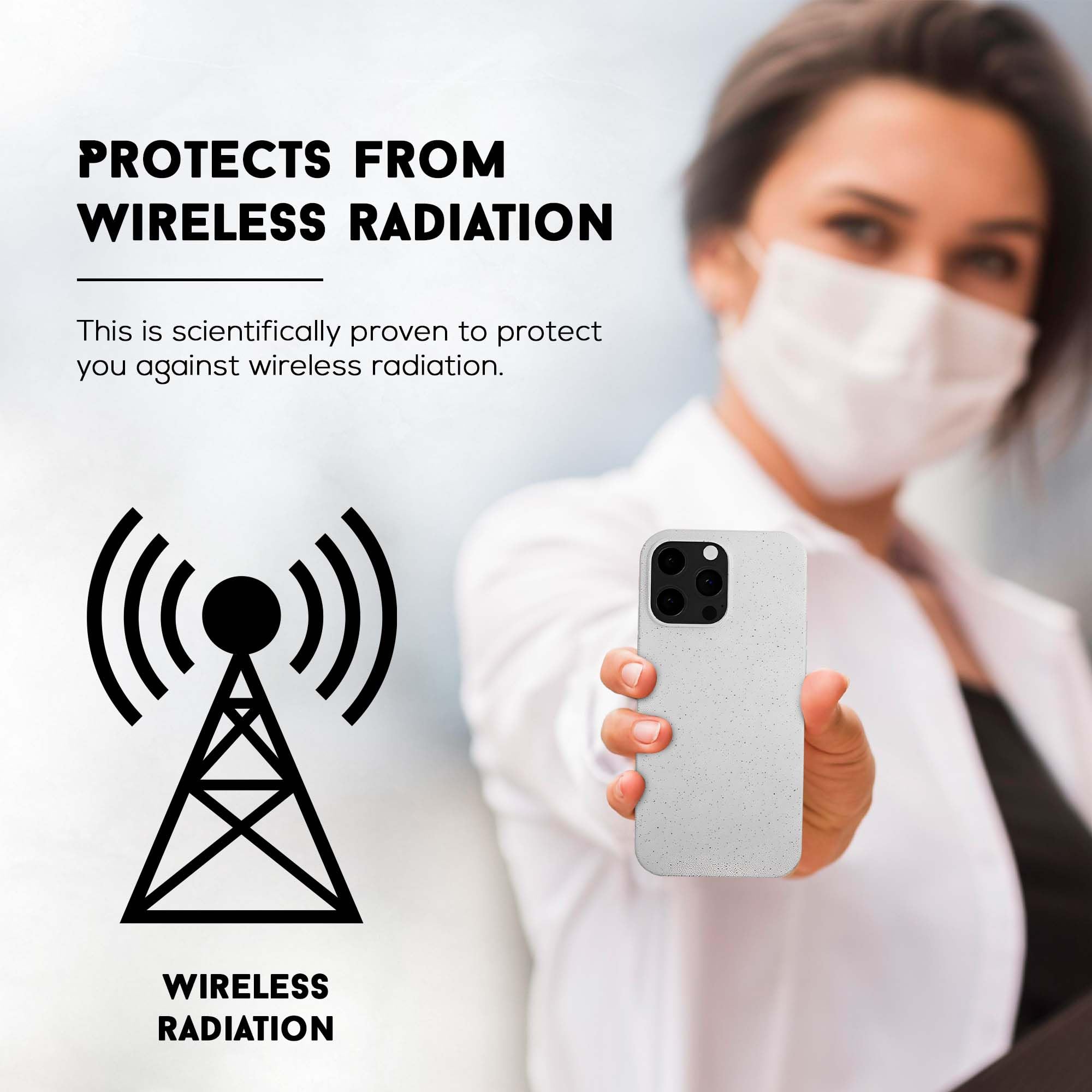 Beige Liquid Silicone Shungite Case