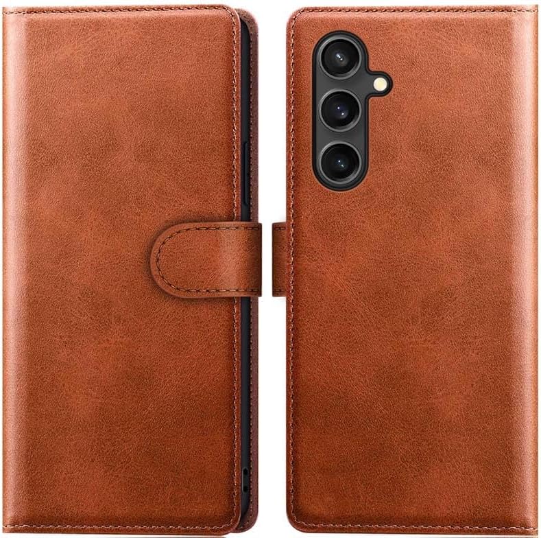 RadEnergy EMF Blocking Genuine Leather Wallet Phone Case with Card Holder for Samsung Galaxy, Anti Radiation EMF Protection, Radiation Blocker Cell Phone Wallet Case