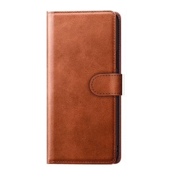 Samsung Brown EMF Blocking Vegan Leather Wallet Phone Case