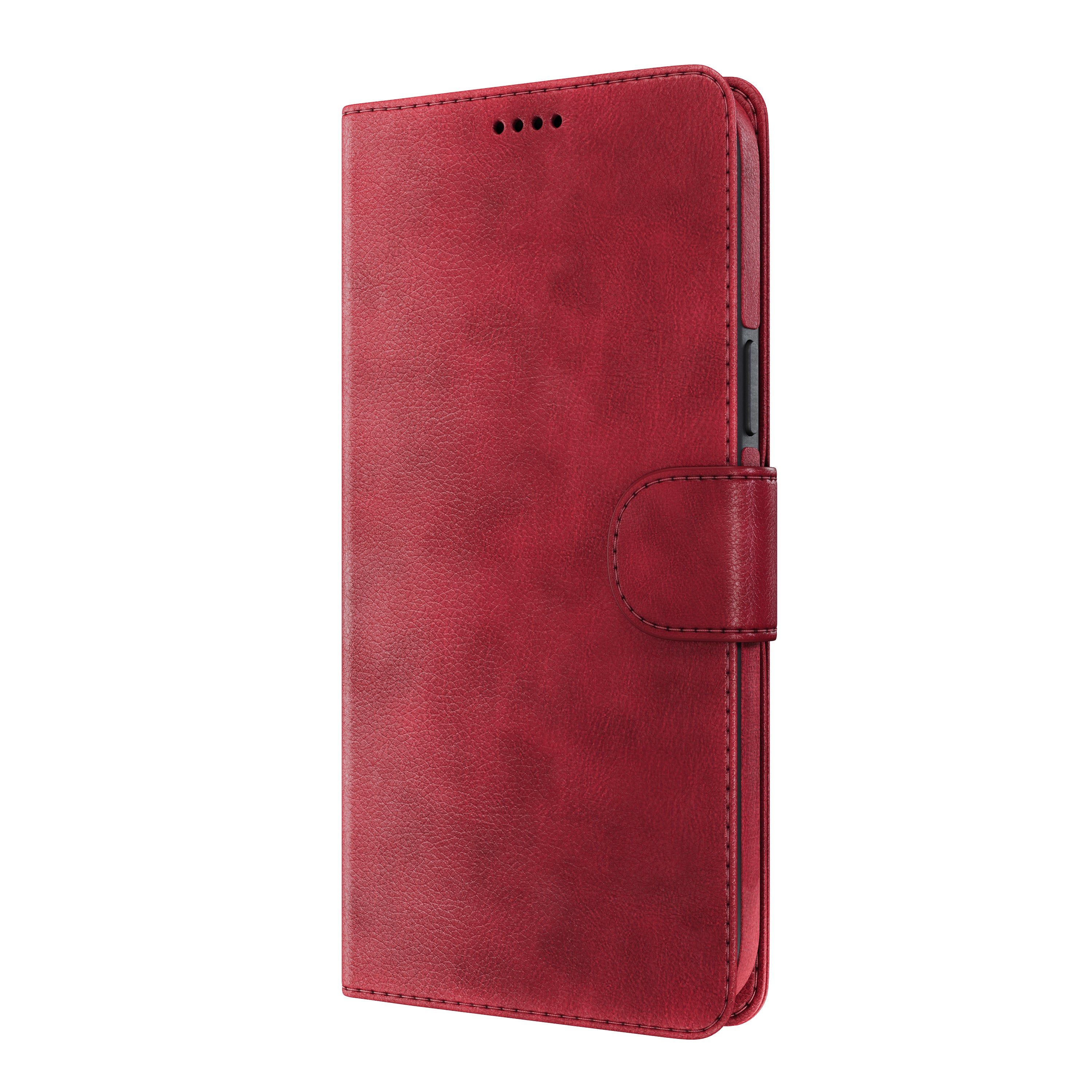 iPhone Red EMF Blocking Leather Wallet Phone Case