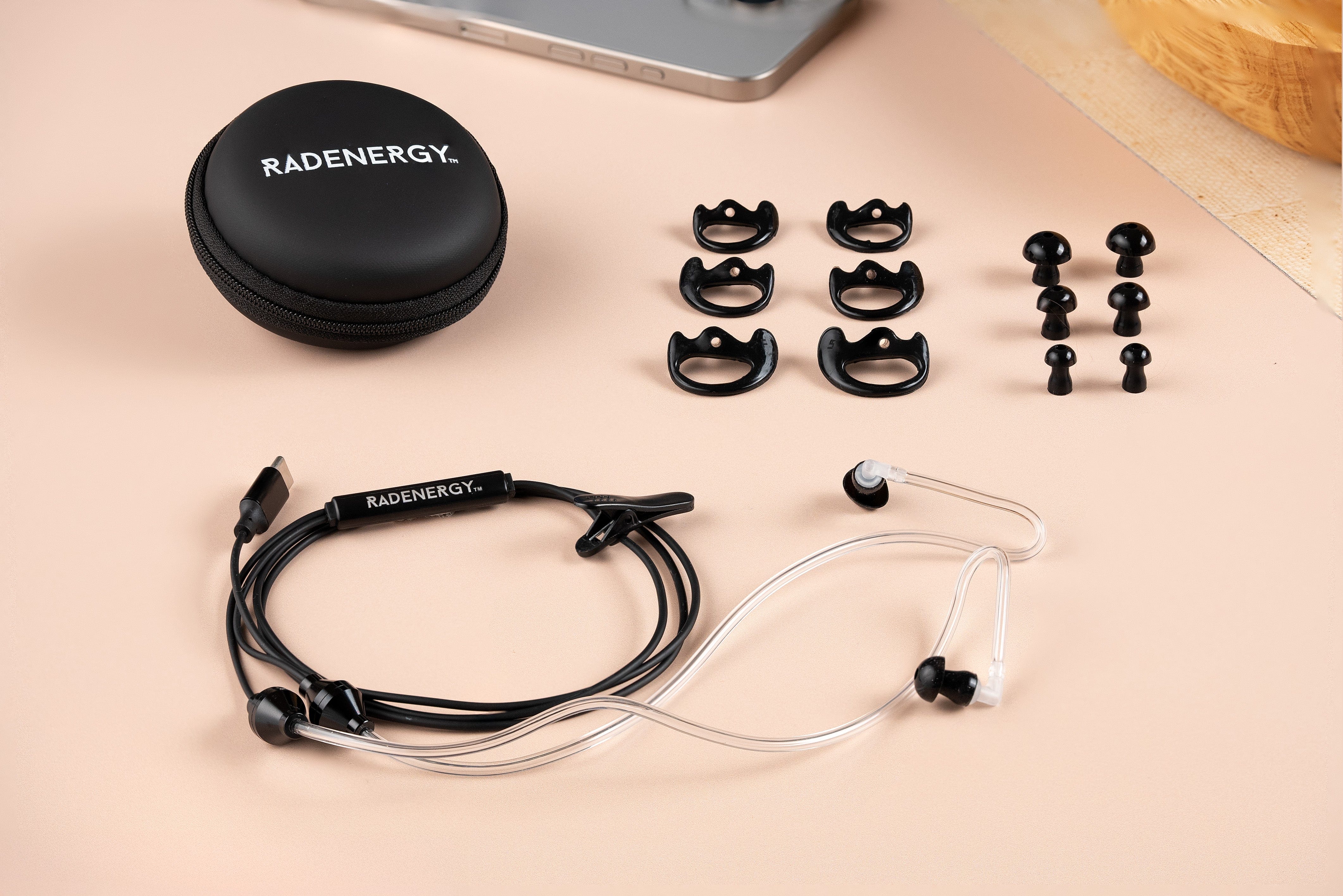 RadEnergy™ - Airtube Headphones (USB-C & 3.5mm)