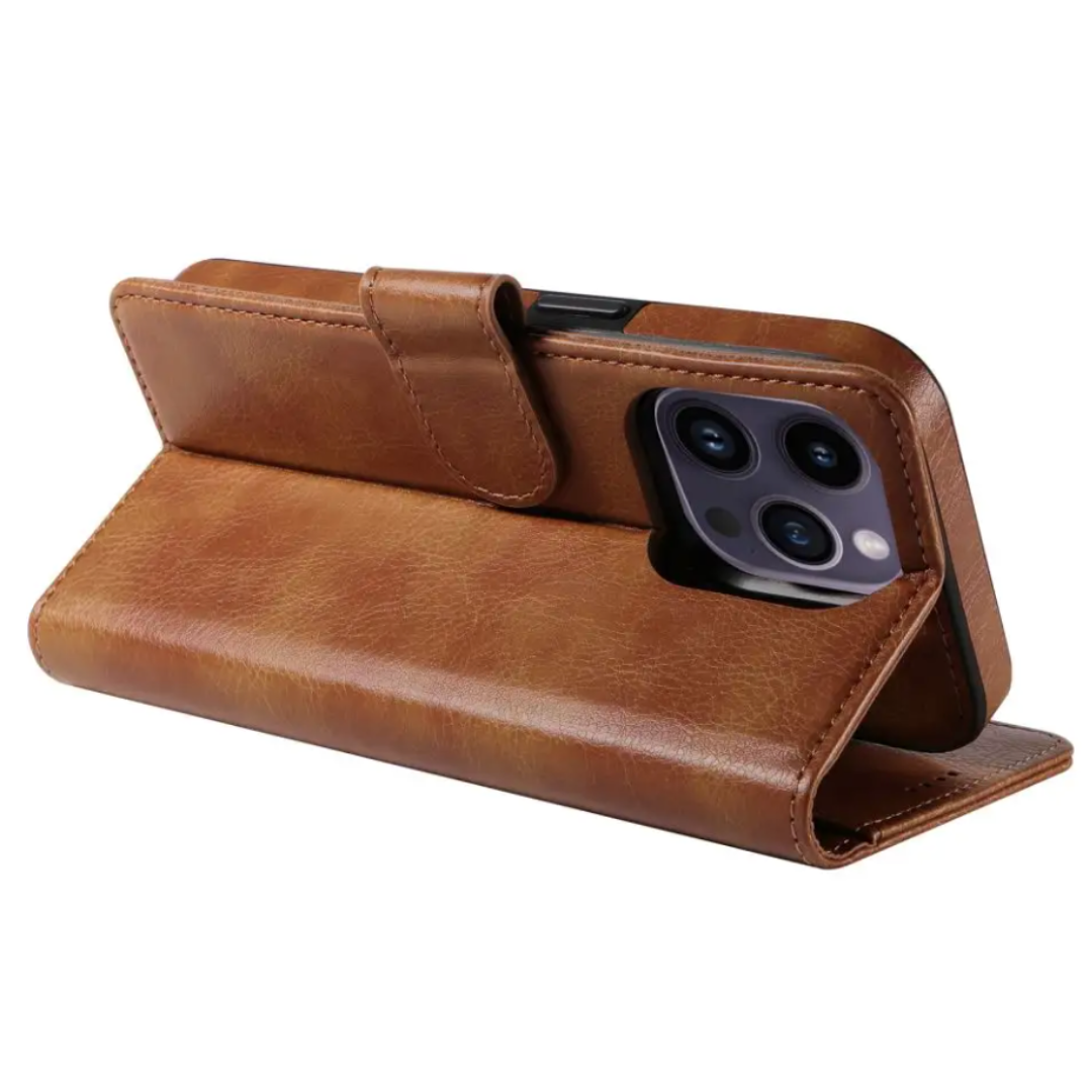 Brown Leather Radiation Proof Wallet Case