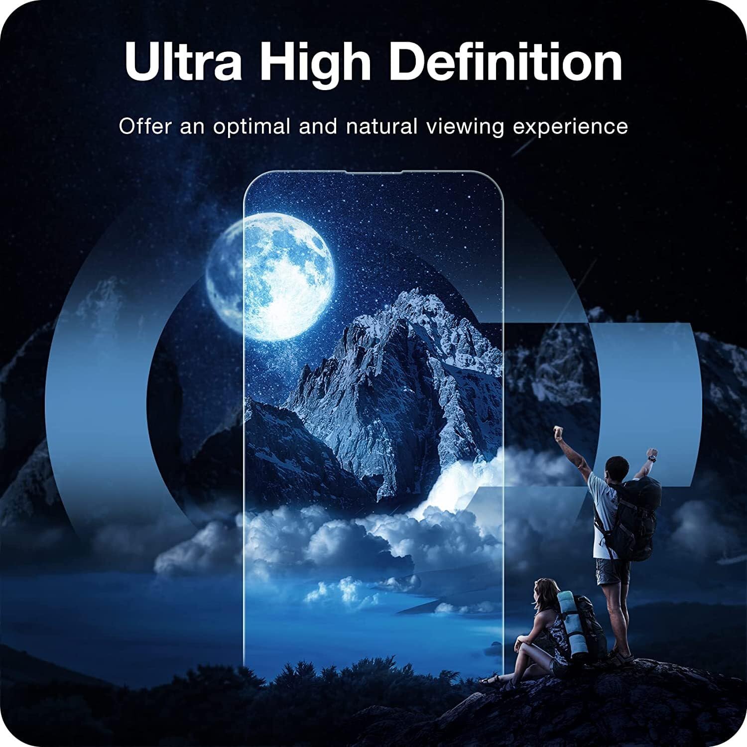 Premium Matte Screen Protectors With Camera Lens Protection For iPhones | 9H Hardness, Ultra Resistant, Bubble Free, Tempered Glass - 2 Pack