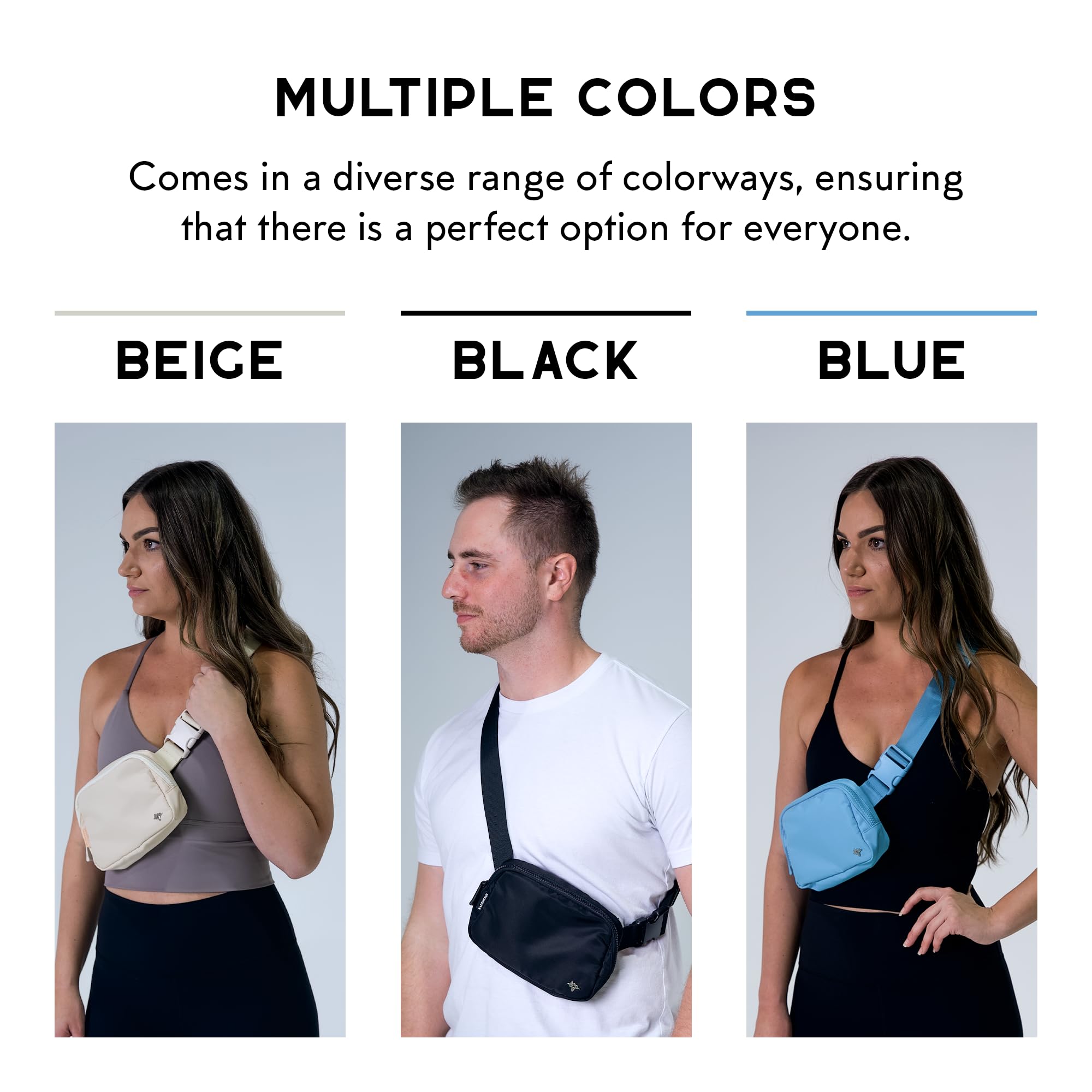 RFID Blocker Bag, Zipper Fanny Pack Nylon, Faraday Bags for Unisex, Disney Traveling Bag with Adjustable Strap