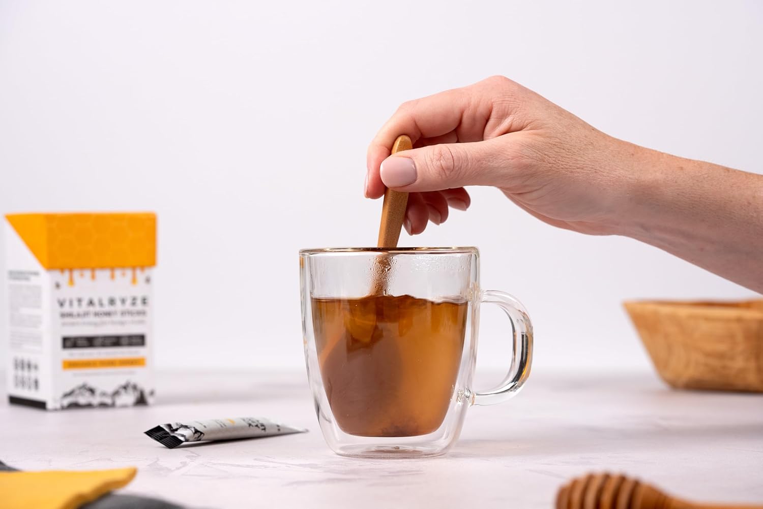 VITALRYZE Organic Himalayan Shilajit Honey Sticks with Organic Honey, Natural Vitality, Wellness Support & 85+ Trace Minerals, Easy to Use Shilajit Stick, 30 Individual Sticks