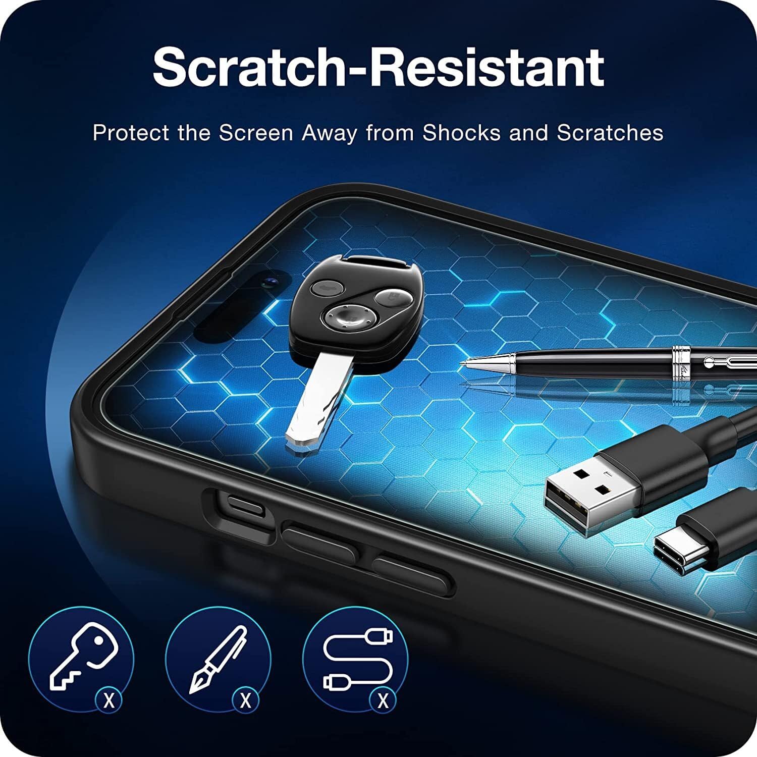 Premium Matte Screen Protectors With Camera Lens Protection For iPhones | 9H Hardness, Ultra Resistant, Bubble Free, Tempered Glass - 2 Pack