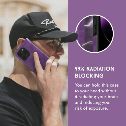 EMF Protection Anti Radiation i-Phone Leather Flip Folio Case for i-Phone, Genuine Leather Wallet Case/Cover with Card Holder & Stand Function