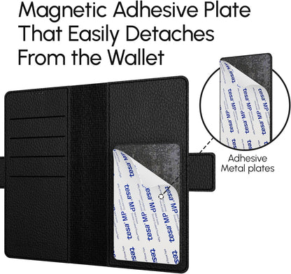 EMF Blocking Leather Wallet Case – RFID, Anti-Radiation Phone Cover