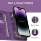 Purple Leather Radiation Proof Wallet Case