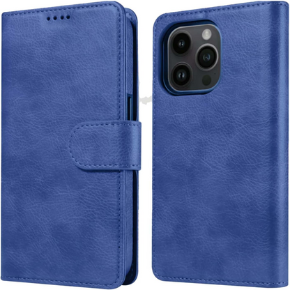 Radenergy EMF Protection Anti Radiation i-Phone Leather Flip Folio Case for i-phone, Genuine Leather Wallet Case/Cover with Card Holder & Stand Function