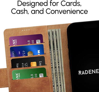 EMF Blocking Leather Wallet Case – RFID, Anti-Radiation Phone Cover