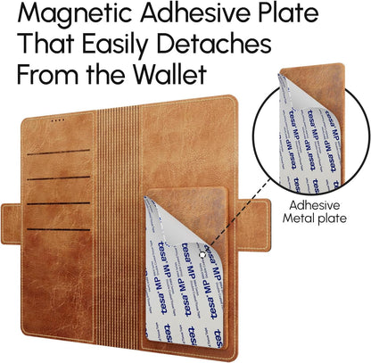 EMF Blocking Leather Wallet Case – RFID, Anti-Radiation Phone Cover