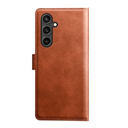 Samsung Brown EMF Blocking Vegan Leather Wallet Phone Case