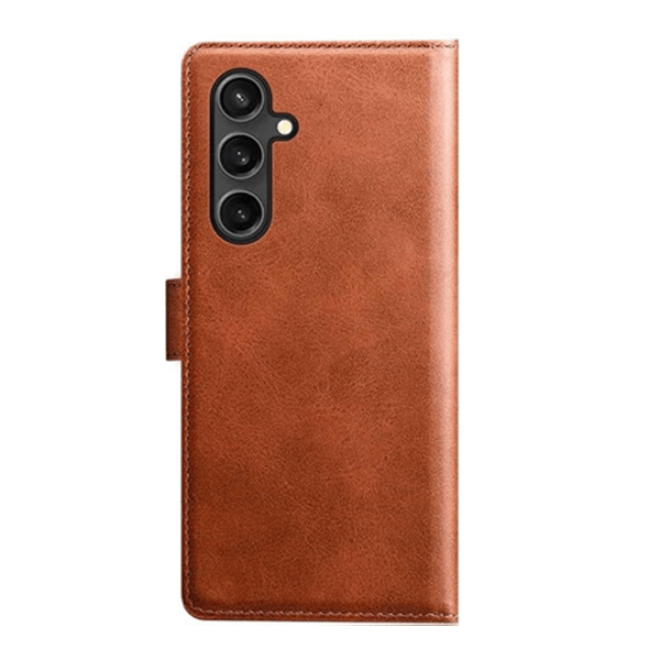Samsung Brown EMF Blocking Vegan Leather Wallet Phone Case