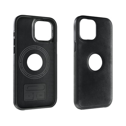 iPhone Black EMF Blocking Leather Wallet Phone Case