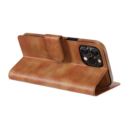 iPhone Brown EMF Blocking Leather Wallet Phone Case