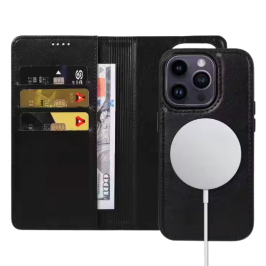 Black Leather Radiation Proof Wallet Case
