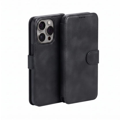 iPhone EMF Blocking Vegan Leather Wallet Phone Case - Black