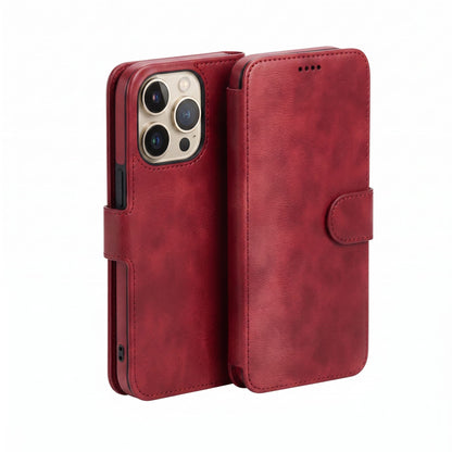 iPhone EMF Blocking Vegan Leather Wallet Phone Case - Red
