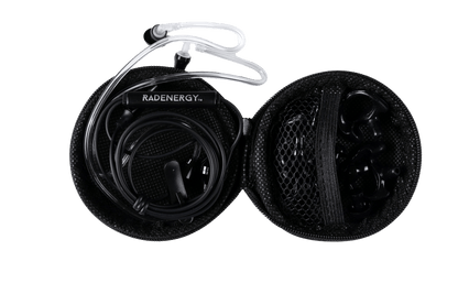 Airtube Headphones, EMF Free Earbuds, Air Tube Headphones with Zipper Bags, 3D Sound, Microphone Volume Control, for Work Meetings, Sleep, Gym, High Audio Quality Devices